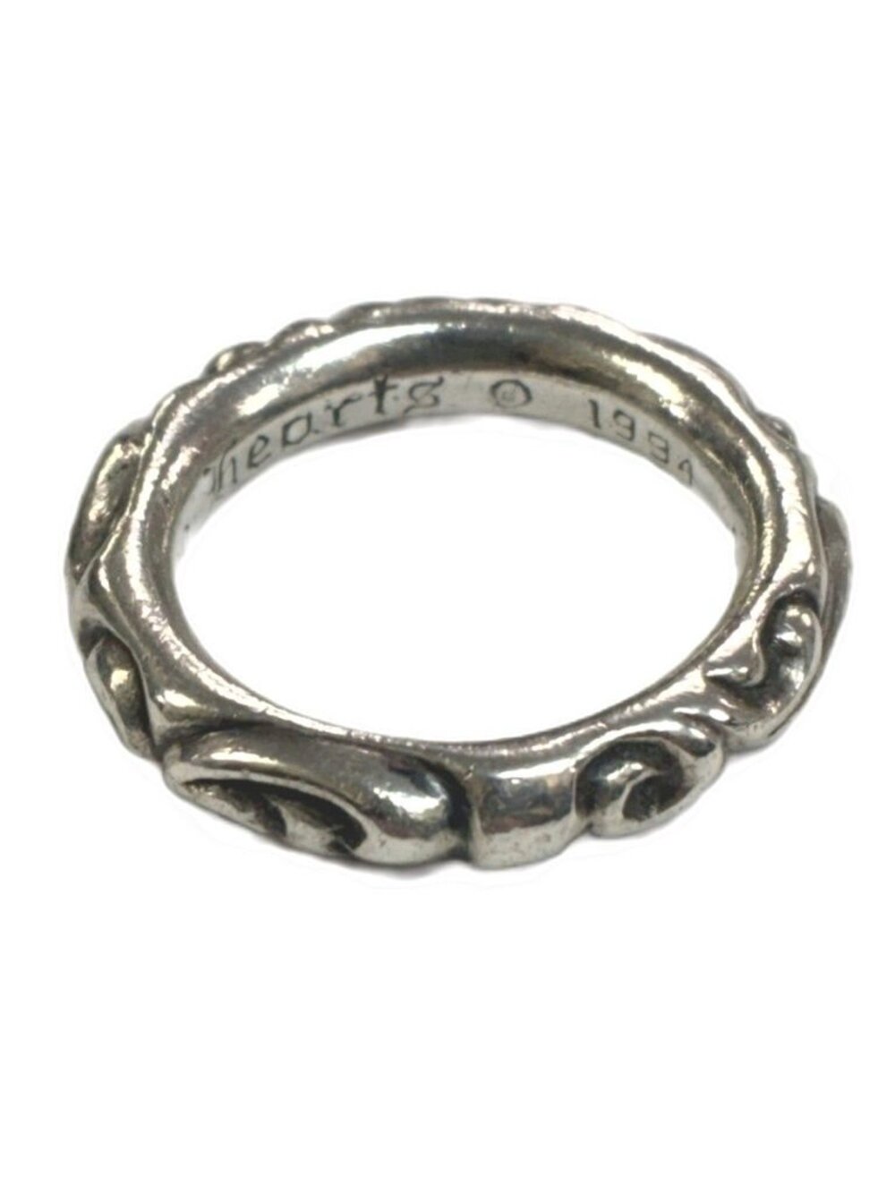 Chrome Hearts Scrl Band Scroll Ring Silver